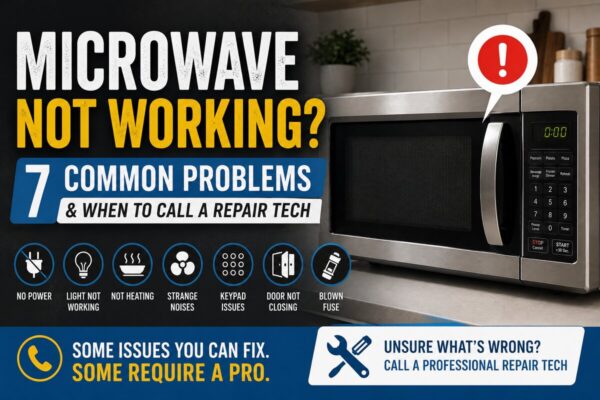 Microwave Not Working? 7 Common Problems & When to Call a Repair Tech