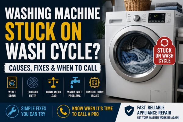 Washing Machine Stuck on Wash Cycle? Causes, Fixes & When to Call